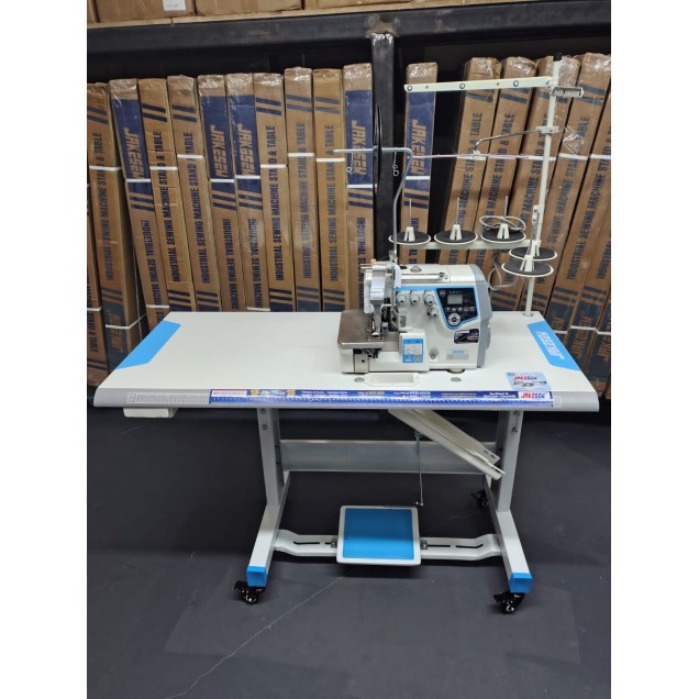 Máquina Interlok Eletrônica P/ Viés de Gola Polo - Modelo EC7-5D-SUT Jakesew (220V)