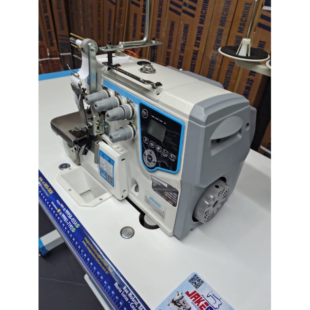 Máquina Interlok Eletrônica P/ Viés de Gola Polo - Modelo EC7-5D-SUT Jakesew (220V)