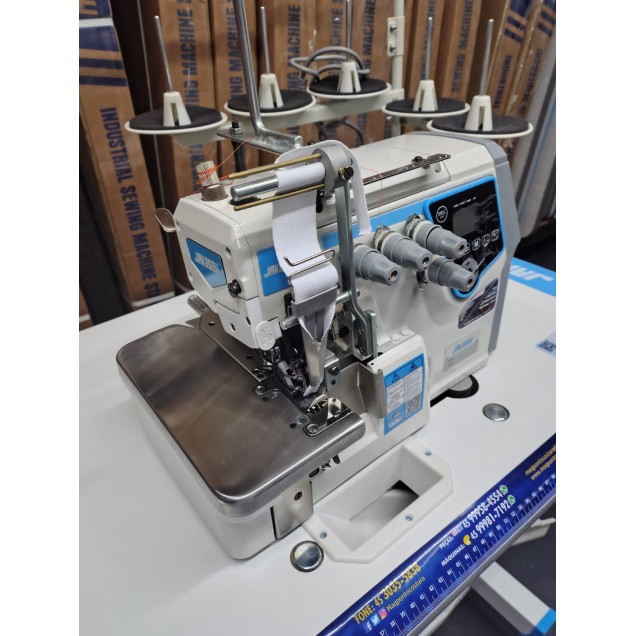 Máquina Interlok Eletrônica P/ Viés de Gola Polo - Modelo EC7-5D-SUT Jakesew (220V)